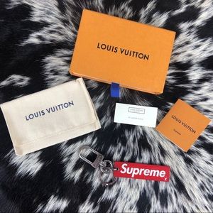 Authentic Louis Vuitton x Supreme keychain charm